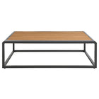 Modway Stance Outdoor Patio Aluminum Coffee Table - Grey Natural-Water and UV Resistant