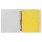 JAM Paper Plastic Binder Pockets - 11 3/16 x 9 1/4 - Yellow - 6 Pack-Quantity: 6 per Pack