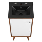 Modway Transmit 18" Bathroom Vanity - Walnut/Black-8