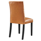 Modway Duchess Vinyl Dining Chair - Tan - 2 Pack-8