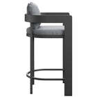 Modway Tahoe Outdoor Patio Aluminum Bar Chair - 44.5" - Grey-Removable Seat and Back Cushion