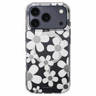 SwitchEasy Fleur 3D Compatible with MagSafe Case for iPhone 17 Pro - White-3D IMD Pattern: Dual-layer IMD film interior decoration technology, creating a 3D stereoscopic visual effect