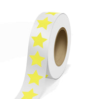 JAM Paper Standard Label Rolls - Star Shaped - 2 3/4 x 2 7/8 - Neon Yellow - 125 Labels/Roll-Colour: Neon Yellow | Make your mail stand out with colourful shipping address labels.