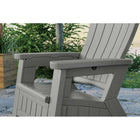 Suncast Adirondack Chair with Storage - Dove Grey-Made in the USA.