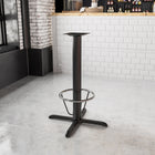 Flash Furniture Chrome 33"W x 33"L Bar Height X-Base, Black (XUT3333BAR4CFR)-X-Base Configuration