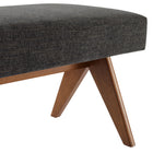 Modway Lyra 63" Fabric Upholstered Bench - Dark Grey-8