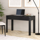 Hudson&Canal Lonsdale 48'' Desk - Black Grain-Finished in a wood-look black grain finish