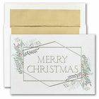 JAM Paper Blank Christmas Cards & Matching Envelopes Set - Christmas Greenery - 25 Pack-Holiday Card Set with Christmas Greenery Greeting Design