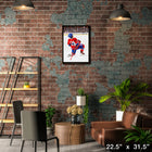 Cole Caufield Canadiens Celebration - Framed Canvas - 22" x 31"-Officially licensed by the NHL and NHLPA