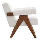Modway Lyra Fabric Armchair - Ivory Fabric-Dense Foam Padding