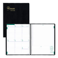 Blueline 2026 Timanager 13-Month 5-Day Weekly/Monthly Planner - 11" x 8-1/2" - Black - English-13 Month December 2025 to December 2026