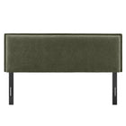Modway Camille Upholstered Linen Blend King Size Headboard - Sage-Adjustable Mounting Positions