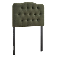 Modway Annabel Premium Linen Blend Twin Headboard - Sage-Premium Linen Blend Upholstery