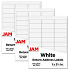 JAM Paper Mailing Address Labels, 1 x 2 5/8, White, 3 sets of 120 (4062900g)-Size: 2.63" x 1"