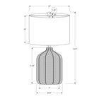Monarch Specialties 23" H Table Lamp - Black Rattan / Ivory / Cream Shade-Attached with a 5ft black cord, place this versatile accent lamp on any end or side table in a living room, a nightstand or bedside table in the bedroom or on a desk in a home office for a fashionable lighting source