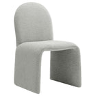 Modway Junia Boucle Upholstered Arch Armless Dining Chair - Dove Grey-Fully Upholstered Modern Slipper Chair