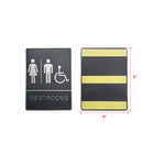 Futech Grey Washroom Sign Man/Woman/Handicap with Braille-Durable Plastic Structure