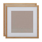 Decent Living Solid Wooden Picture Frame - 20" x 20" - Golden Teak - 2 Pack-Material: 100% Natural Solid Wood (Okan / Teak)