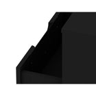 Manhattan Comfort Rockefeller 20.08" Mid-Century Modern 1-Drawer Nightstand - Black-17.62" L x 20.08" W x 21.65" H