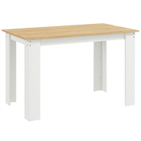 HOMCOM 47" Modern Dining Table with Wood Effect - Oak-Sleek melamine-faced wood grain finish with light water resistance for daily use