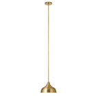 Hudson&Canal Mackenzie 10.75" Wide Pendant with Metal Shade - Brass/Brass-Rated for one 60W incandescent bulb - 9W LED bulb, 13W fluorescent (CFL) bulb, or 9W self-ballasted LED bulb, E26-base bulb, Bulb not included