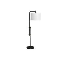 Monarch Specialties 63" H Contemporary Floor Lamp - Black Metal / Ivory / Cream Shade-Create an inviting ambiance with this stylish 63"h arc floor lamp featuring a black metal base and an elegant ivory fabric drum shade