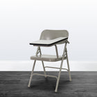 Flash Furniture Premium Steel Folding Chair, Left Handed Tablet Arm, Beige, 2 Pack-22mm x 1.2mm Round Steel Pipe Frame