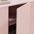 Modway Dahlia 55.5" Fluted and Scalloped Sideboard Storage Cabinet - Soft Pink-Waterfall Edge Frame