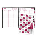 Brownline 2027 CoilPro Weekly Planner with Hard Lizard-Like Cover - 11" x 8-1/2" - Black-Twin-wire binding with hard lizard-like cover