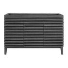Modway Render 48" Double Sink Compatible Bathroom Vanity Cabinet - Charcoal-Mid-Century Modern Vanity