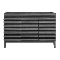 Modway Render 48" Double Sink Compatible Bathroom Vanity Cabinet - Charcoal-Mid-Century Modern Vanity