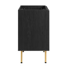 Modway Chaucer 24" Bathroom Vanity Cabinet - Black-Rattan Weave Doors