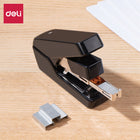 Deli Reduced Effort Desktop Stapler - 40 Sheet Capacity-Flat Clinch Staples: Give a flat finish that reduces thickness and makes documents look neat and professional compared to normal round staples