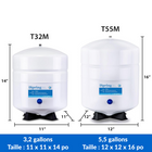 iSpring T32M Reverse Osmosis Water Storage Tank-Stainless steel 1/4" NPT valve thread, 1/4 - inch tank valve Included