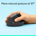 Logitech Lift Vertical Ergonomic Mouse - Graphite-57 degrees of sooooothe: Lift s vertical shape helps wrists feel like  ahhh  at work, and promotes a more natural posture in the forearm, for day-long comfort and productivity