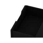 Manhattan Comfort Rockefeller 20.08" Mid-Century Modern 2-Drawer Nightstand - Black-Home Assembly Required. All Hardware Included