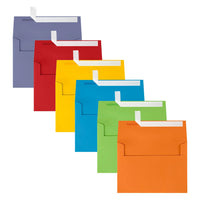 JAM Paper A7 Coloured Invitation Envelopes with Peel and Seal Closure - 5-1/4" x 7-1/4" - Assorted Primary Colours - 150 Pack-Colours: Blue, Red, Orange, Green, Purple, Yellow