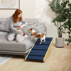 PawHut Adjustable Dog Ramp with Non-Slip Surface-Four height settings align with furniture, such as sofa or high bed 