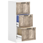 HOMCOM 3-Drawer Filing Cabinet with Lock - White-Three spacious drawers provide ample storage for your daily work essentials
