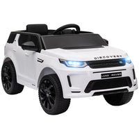 Qaba 12V Land Rover Licensed Kids Electric RC Car - White-Licensed 12V Land Rover Discovery Sport enhances realistic play 
