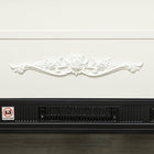 HOMCOM 46" Electric Fireplace with Mantel, Shelf, Remote Control and Timer - White-Colour: White 
