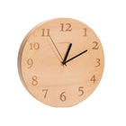 Decent Living Wooden Wall Clock - Solid Beech - Digit Face - D220-Beautiful wooden clock with solid natural wooden material