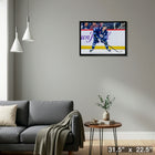 Josh Morrissey Winnipeg Jets - Framed Canvas - 31" x 22"-Ready to hang - arrives fully assembled