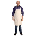 Creativity Street Full Length Adult Cotton Apron - 34" x 24" - Tan-Measures 34" x 24"