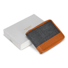 Champs Denim Leather Zip Around Wallet - Tan/Black-9 Credit card slots
