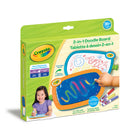 Crayola My First Crayola Double Doodle Board-Triangular crayons are easy to grasp while guiding little fingers to a proper writing grip.