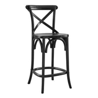 Modway Gear Counter Stool - Black-Modern Farmhouse Counter Stool
