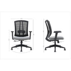 Brassex Milos Office Chair - Grey/Black-Tilt mechanism with lock