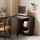 HOMCOM Drop Leaf Folding Dining Table with Drawer & Storage Shelves for 4-6 - Dark Brown-Melamine-coated surface is easy to clean