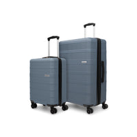 Bugatti Bondstreet Airborne Collection Hardside 2-Pieces Luggage Set - Storm Blue-Made of lightweight and resistant ABS/PC
